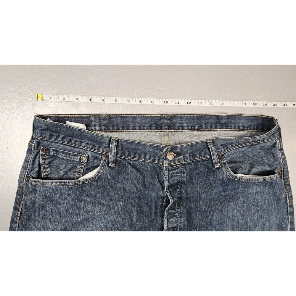 Levis 501‎ Jeans Mens 42x32 Button Fly Medium Wash Y2k Blue Casual Denim